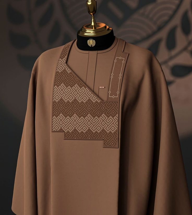 Brown custom Agbada