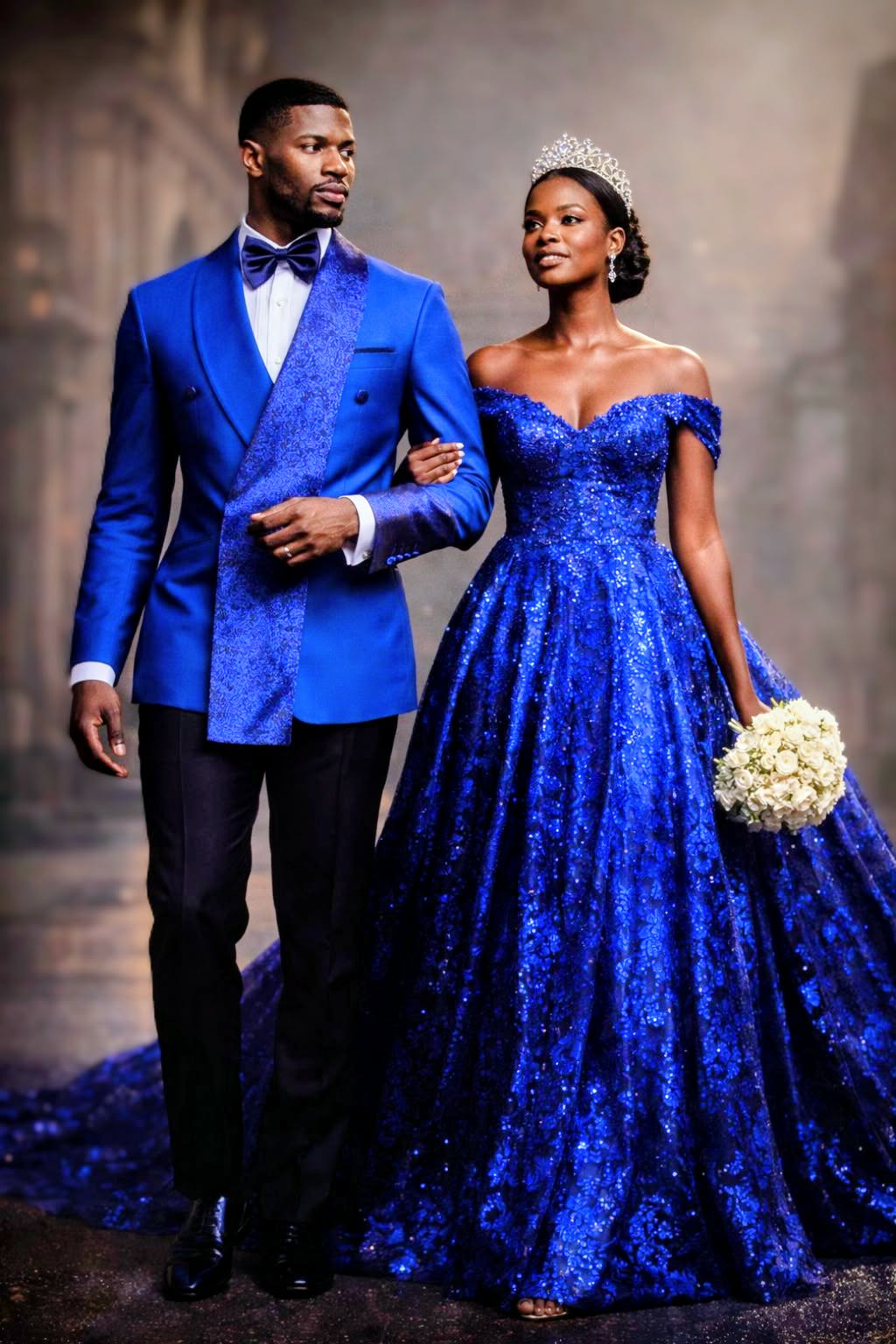 Blue Suit and Dress