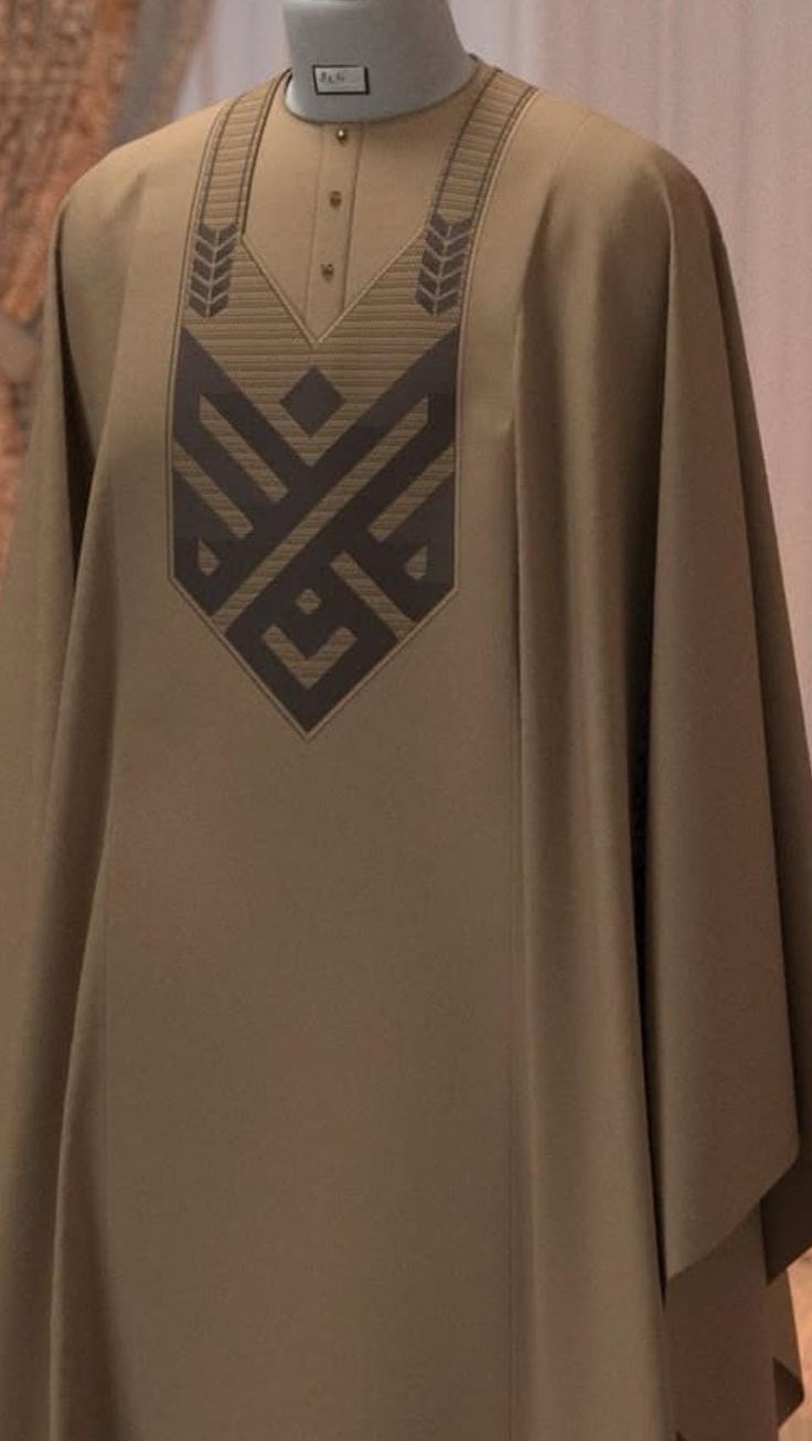 /Custom brown  embroidered Nigerian AGBADA for men